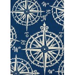 Couristan Outdoor Escape Mariner Navy-Ivory Rug 5'6" x 8'