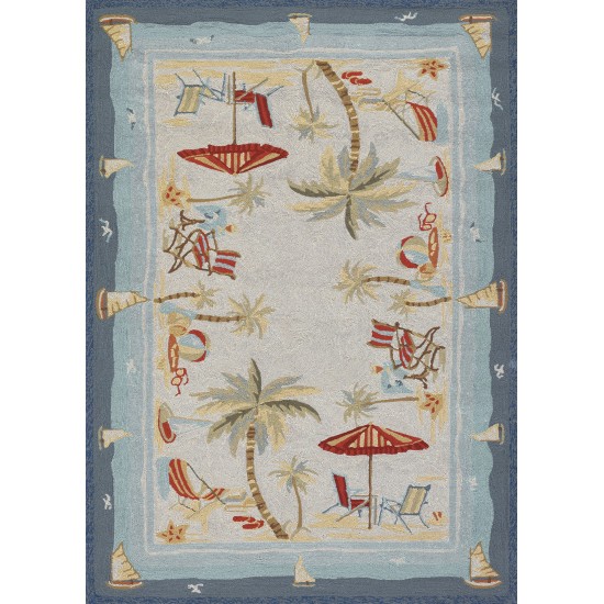 Couristan Outdoor Escape Pacific Heights Ocean Runner Rug 2'6" x 8'6"