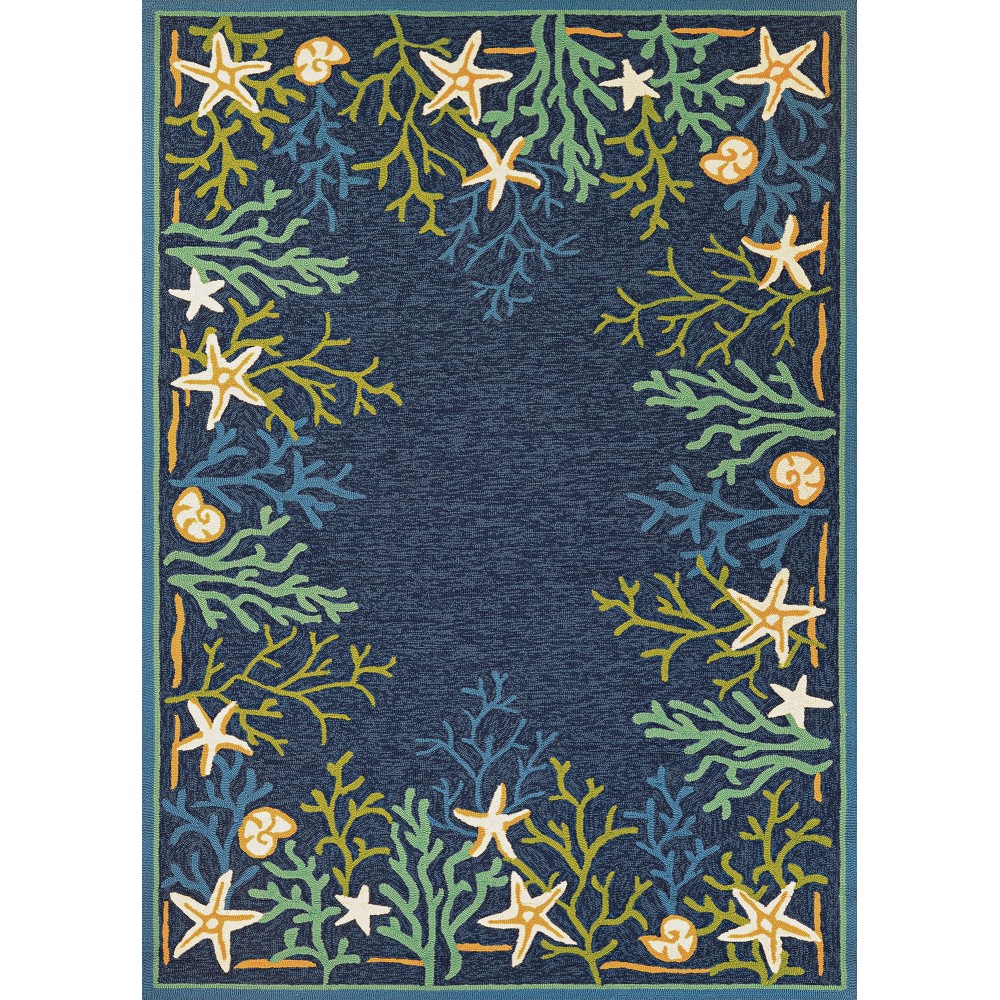 Couristan Outdoor Escape Sea Water Ocean-Aqua Rug 3'6" x 5'6"