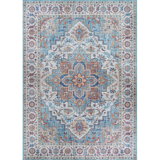 Couristan Pasha Sarouk Navy Runner Rug 2' x 8'