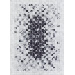 Couristan Prairie Hygee Blocks Coal-Ice Caps Rug 7'6" x 10'