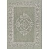 Couristan Recife Antique Medallion Sage Leaf-Ivory Square Rug 8'6" x 8'6"