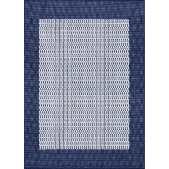 Couristan Recife Checkered Field Ivory-Indigo Rug 2' x 3'7"