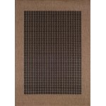Couristan Recife Checkered Field Black-Cocoa Square Rug 8\'6" x 8\'6"