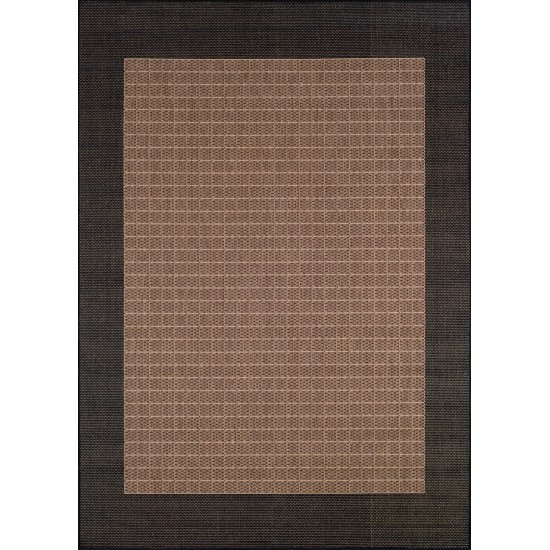 Couristan Recife Checkered Field Cocoa-Black Rug 2' x 3'7"