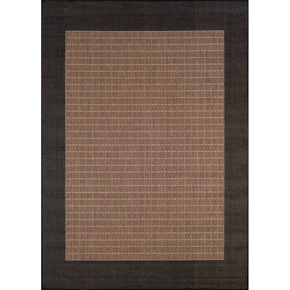 Couristan Recife Checkered Field Cocoa-Black Rug 3'9" x 5'5"