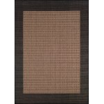Couristan Recife Checkered Field Cocoa-Black Round Rug 8'6" x 8'6"