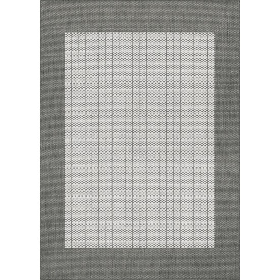 Couristan Recife Checkered Field Grey-White Rug 7'6" x 10'9"
