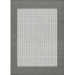 Couristan Recife Checkered Field Grey-White Runner Rug 2\'3" x 11\'9"