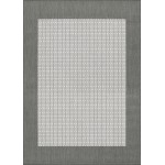 Couristan Recife Checkered Field Grey-White Runner Rug 2'3" x 11'9"
