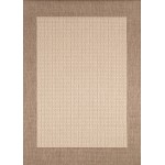 Couristan Recife Checkered Field Natural-Cocoa Rug 2' x 3'7"