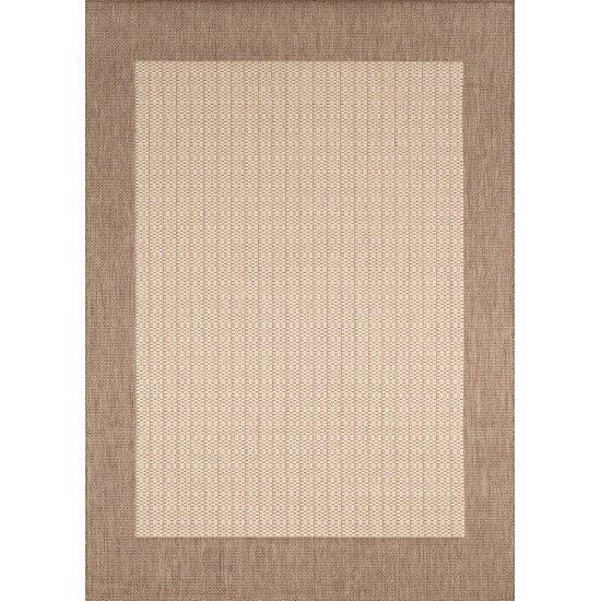 Couristan Recife Checkered Field Natural-Cocoa Rug 2' x 3'7"