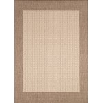 Couristan Recife Checkered Field Natural-Cocoa Rug 3'9" x 5'5"