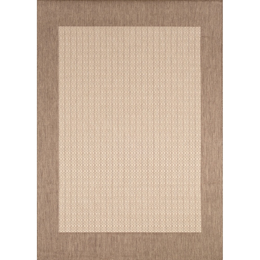 Couristan Recife Checkered Field Natural-Cocoa Rug 3'9" x 5'5"