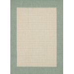 Couristan Recife Checkered Field Natural-Green Rug 2' x 3'7"