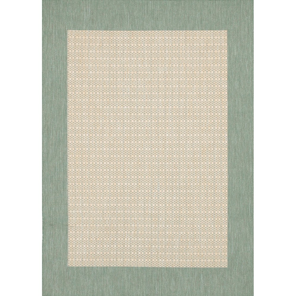 Couristan Recife Checkered Field Natural-Green Rug 2' x 3'7"