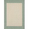 Couristan Recife Checkered Field Natural-Green Rug 5'10" x 9'2"