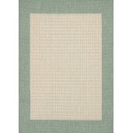 Couristan Recife Checkered Field Natural-Green Rug 5'10" x 9'2"