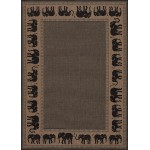 Couristan Recife Elephant Cocoa-Black Rug 3'9" x 5'5"