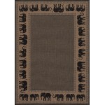 Couristan Recife Elephant Cocoa-Black Rug 8'6" x 13'