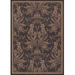 Couristan Recife Garden Cottage Black-Cocoa Rug 7\'6" x 10\'9"
