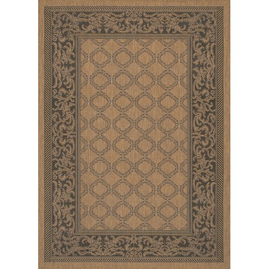 Couristan Recife Garden Lattice Cocoa-Black Rug 2' x 3'7"