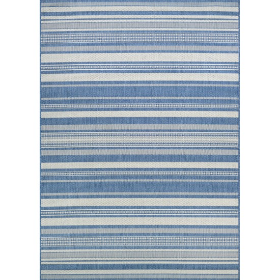 Couristan Recife Gazebo Stripe Champ-Blue Rug 2' x 3'7"