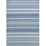 Couristan Recife Gazebo Stripe Champ-Blue Rug 5'10" x 9'2"