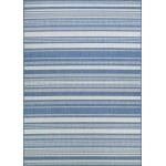 Couristan Recife Gazebo Stripe Champ-Blue Square Rug 8'6" x 8'6"