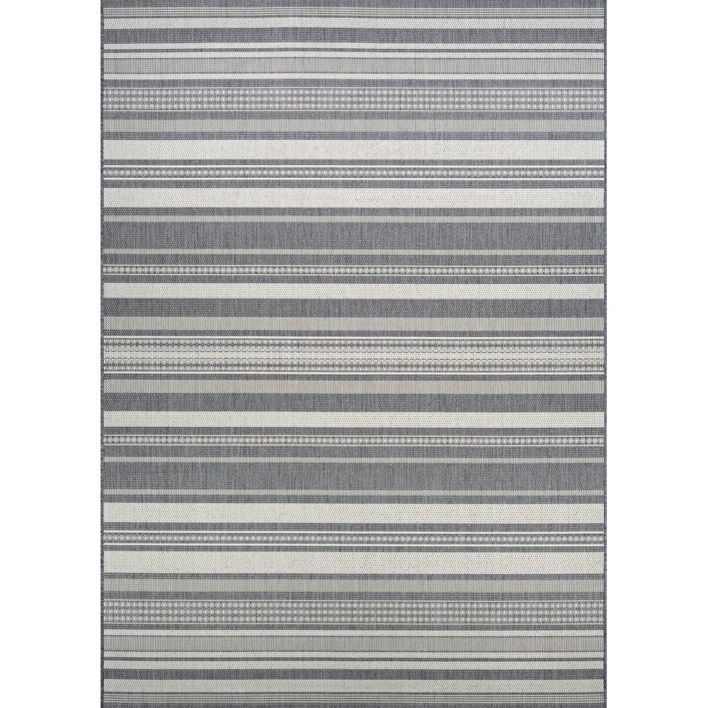 Couristan Recife Gazebo Stripe Champ-Grey Rug 2' x 3'7"