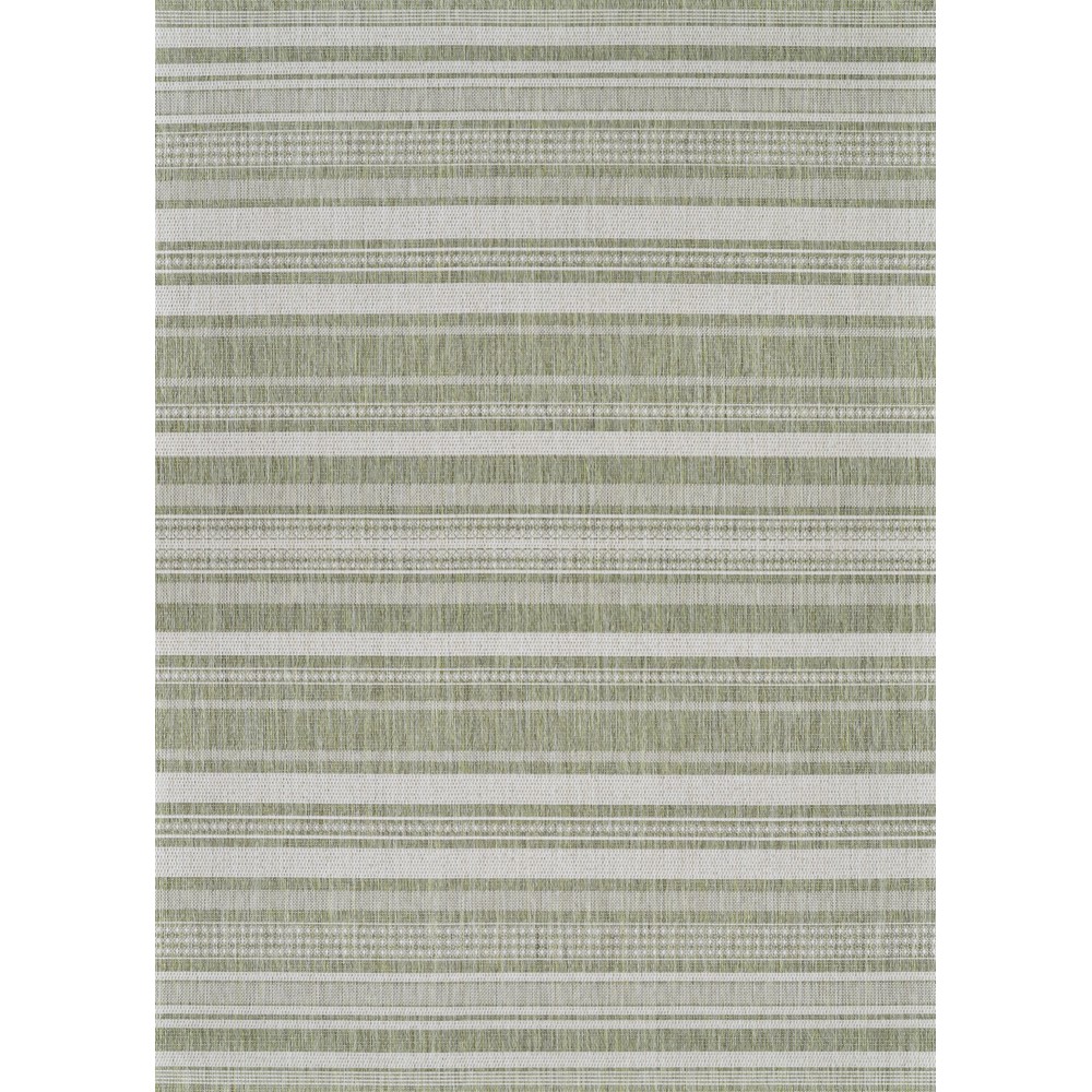 Couristan Recife Gazebo Stripe Sage Leaf-Ivory Rug 2' x 3'7"
