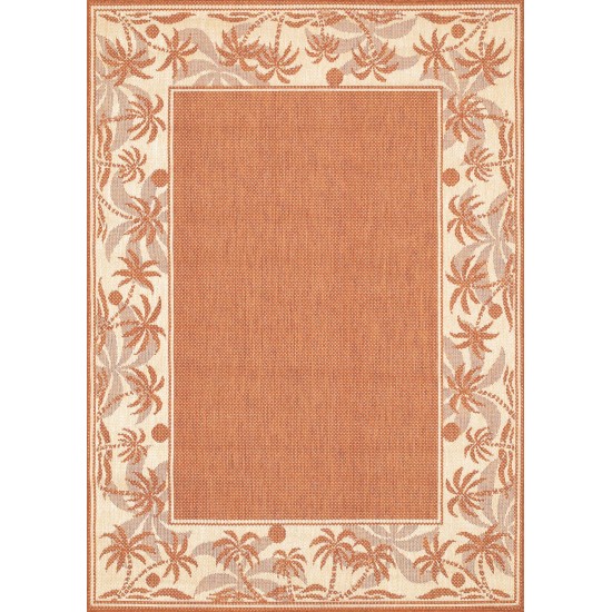 Couristan Recife Island Retreat Terra Cotta-Natural Rug 2' x 3'7"