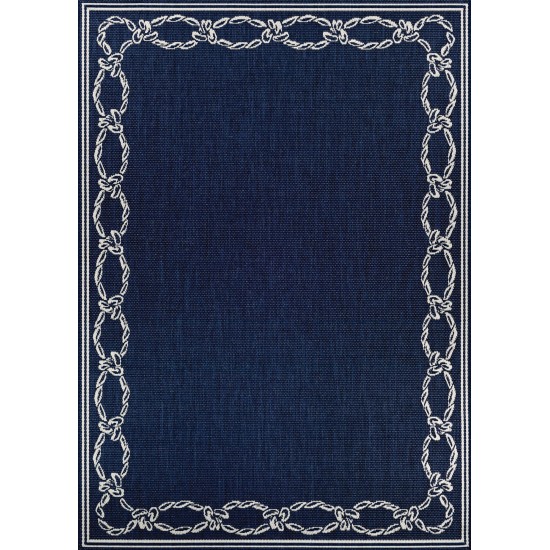 Couristan Recife Rope Knot Ivory-Indigo Rug 2' x 3'7"