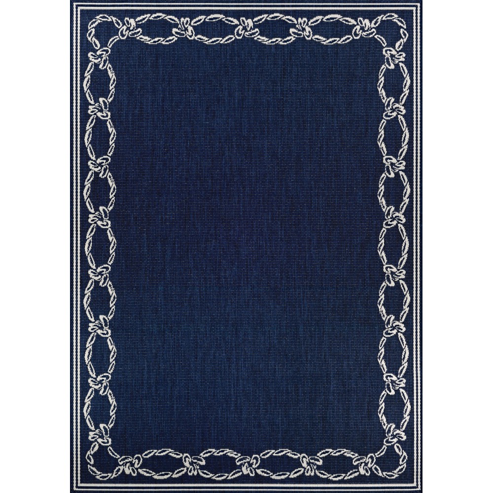 Couristan Recife Rope Knot Ivory-Indigo Rug 2' x 3'7"