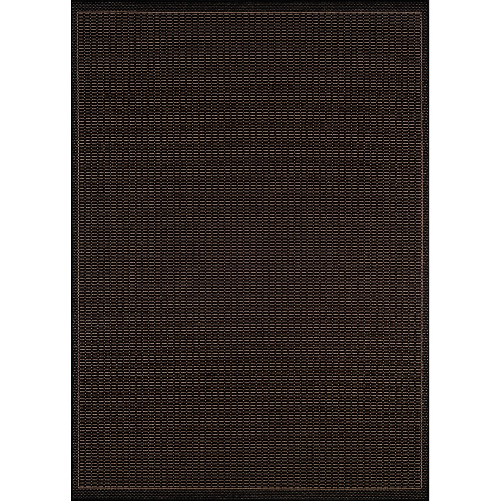 Couristan Recife Saddlestitch Black-Cocoa Rug 2' x 3'7"