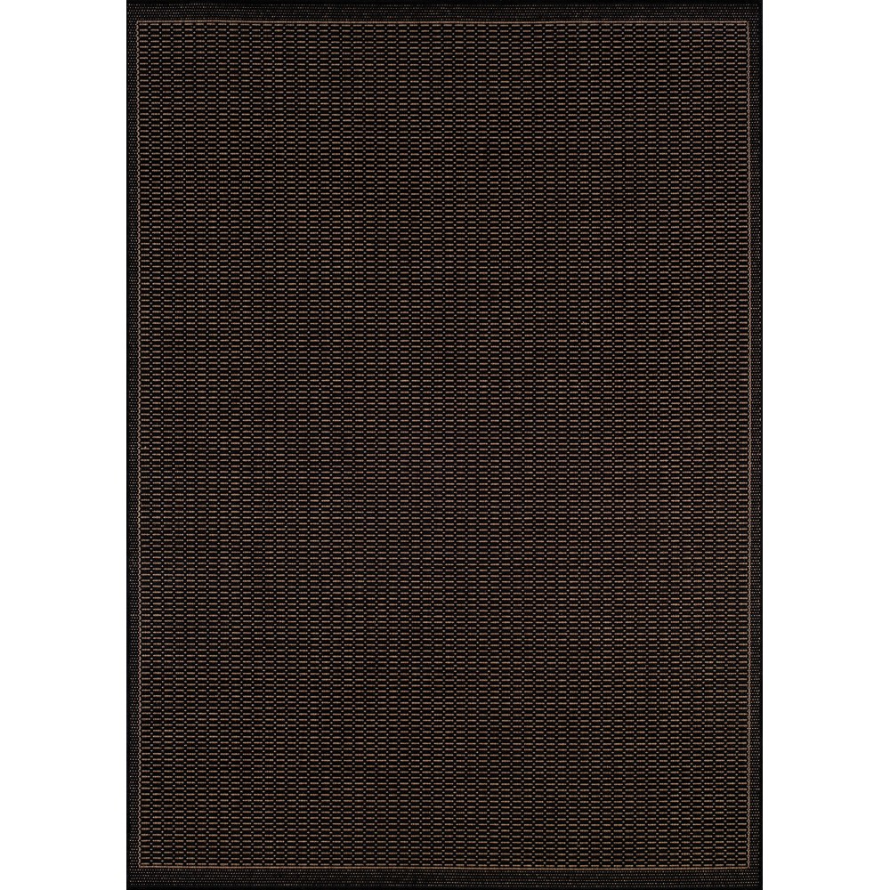 Couristan Recife Saddlestitch Black-Cocoa Rug 3'9" x 5'5"