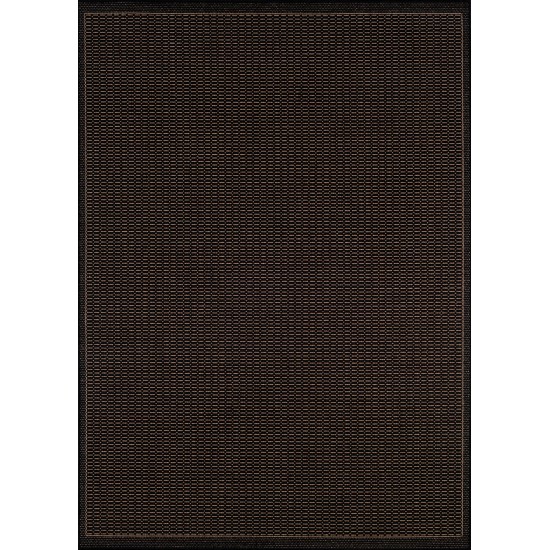 Couristan Recife Saddlestitch Black-Cocoa Rug 3'9" x 5'5"