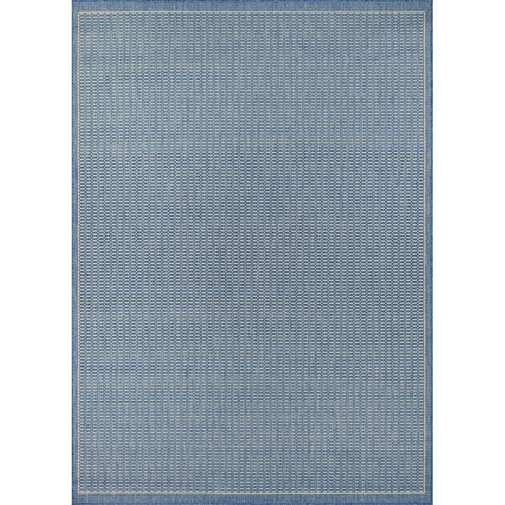 Couristan Recife Saddlestitch Champagne-Blue Square Rug 8'6" x 8'6"