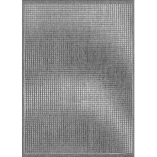 Couristan Recife Saddlestitch Grey-White Rug 2' x 3'7"