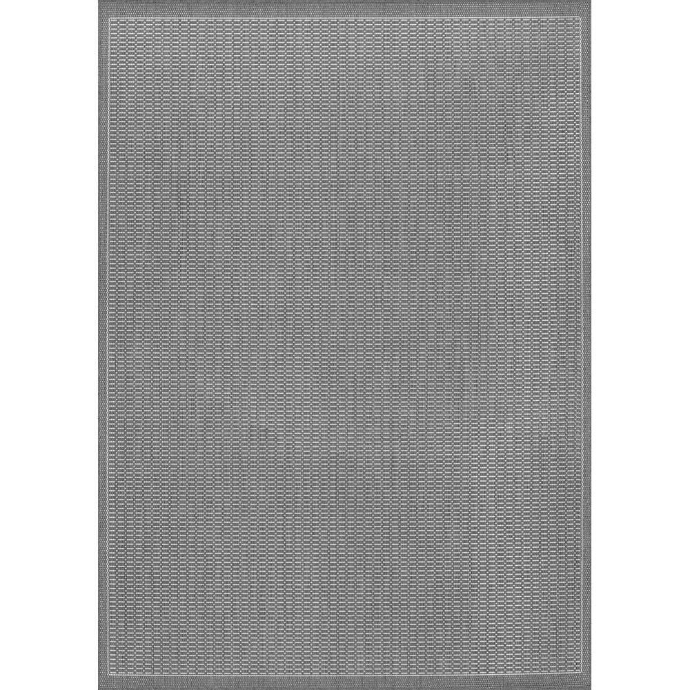 Couristan Recife Saddlestitch Grey-White Rug 3'9" x 5'5"