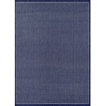 Couristan Recife Saddlestitch Ivory-Indigo Round Rug 8\'6" x 8\'6"