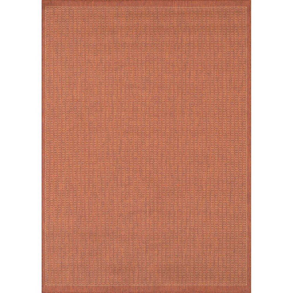 Couristan Recife Saddlestitch Terra Cotta-Natural Rug 2' x 3'7"