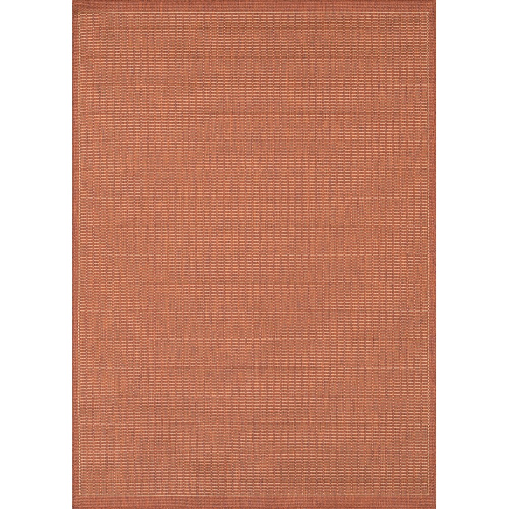 Couristan Recife Saddlestitch Terra Cotta-Natural Rug 5'10" x 9'2"