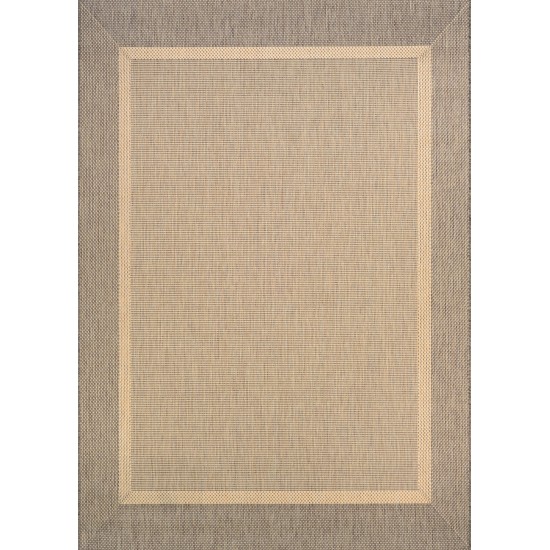 Couristan Recife Stria Texture Natural-Coffee Rug 5'3" x 7'6"