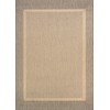 Couristan Recife Stria Texture Natural-Coffee Square Rug 8'6" x 8'6"