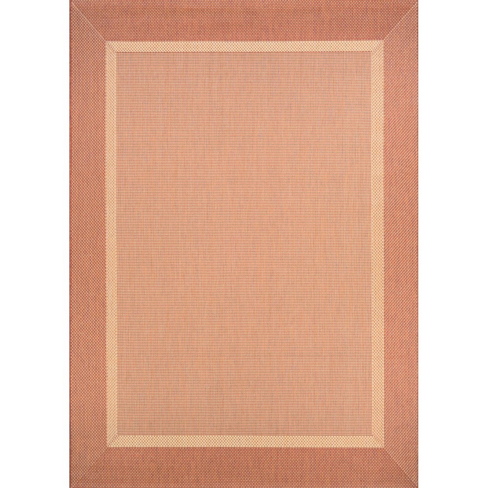 Couristan Recife Stria Texture Natural-Terra Cotta Rug 2' x 3'7"