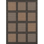 Couristan Recife Summit Cocoa-Black Round Rug 7'6" x 7'6"
