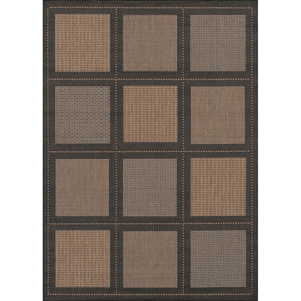 Couristan Recife Summit Cocoa-Black Round Rug 7'6" x 7'6"