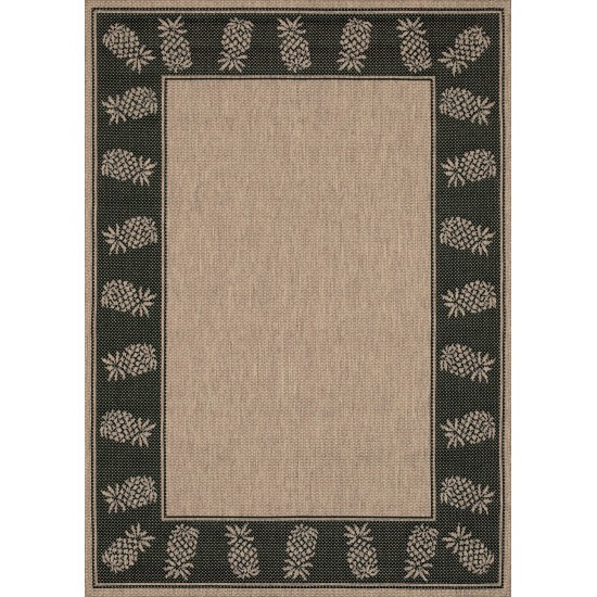 Couristan Recife Tropics Cocoa-Black Rug 2' x 3'7"