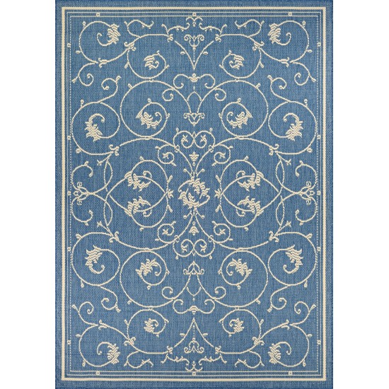 Couristan Recife Veranda Champagne-Blue Rug 2' x 3'7"